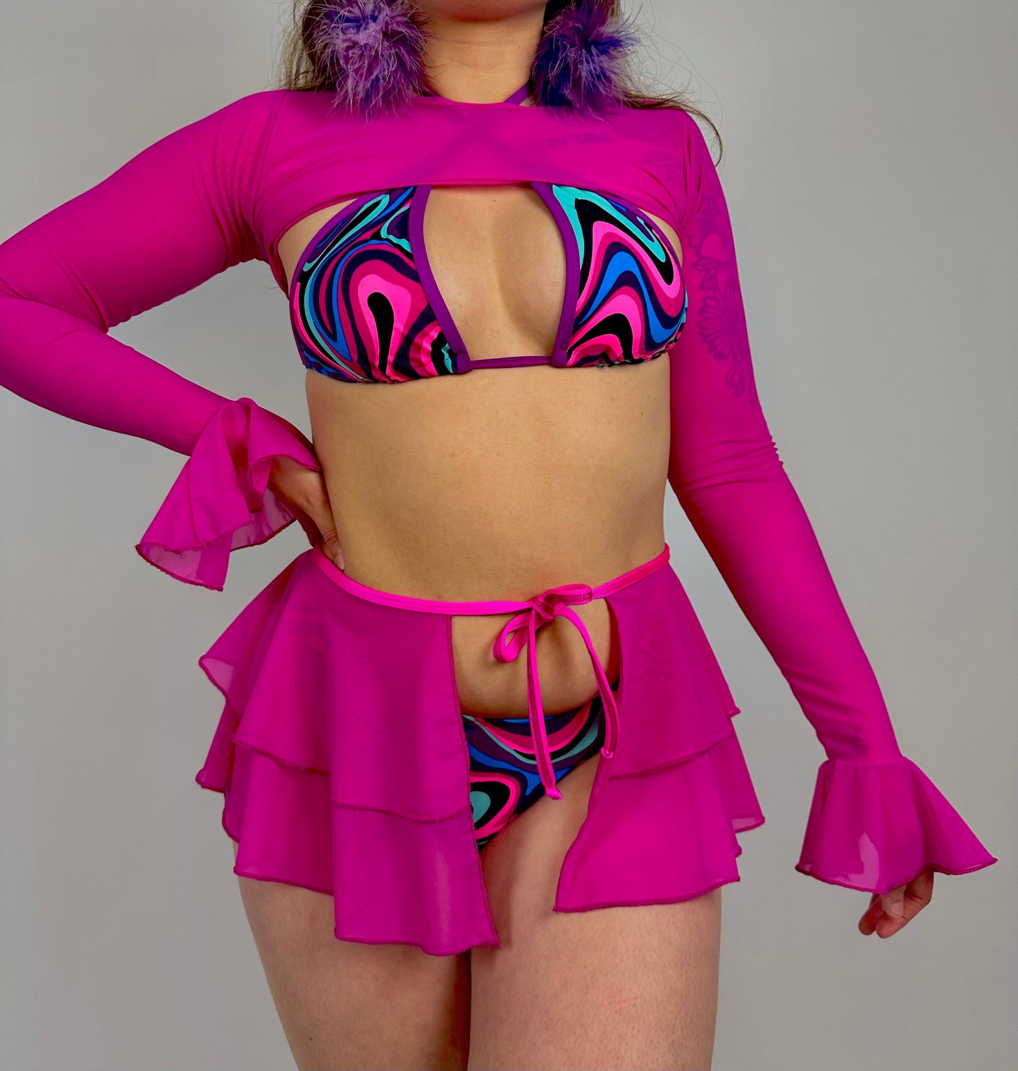 Neon Pink Mesh Set