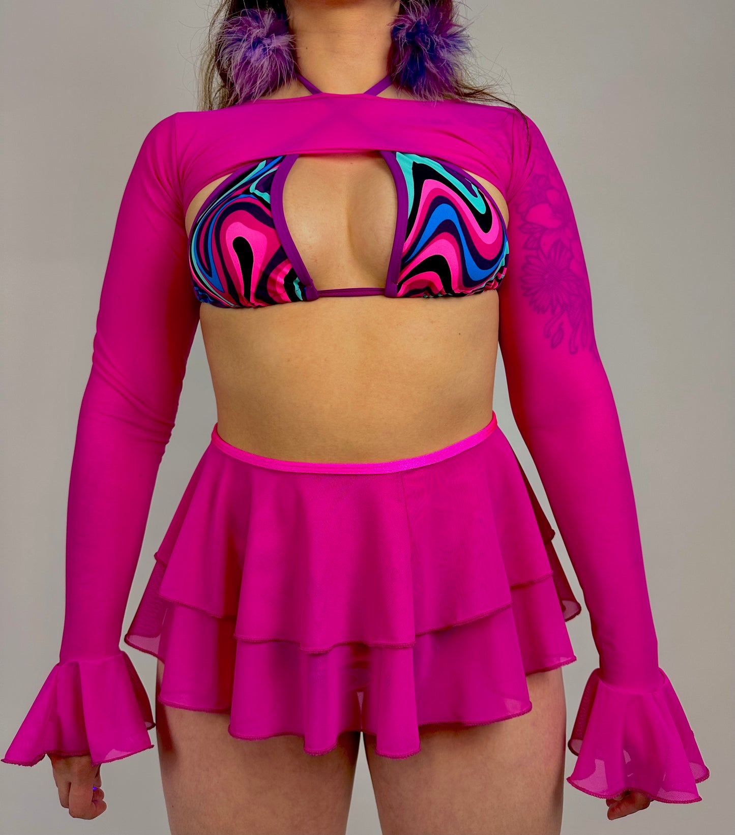 Neon Pink Mesh Set