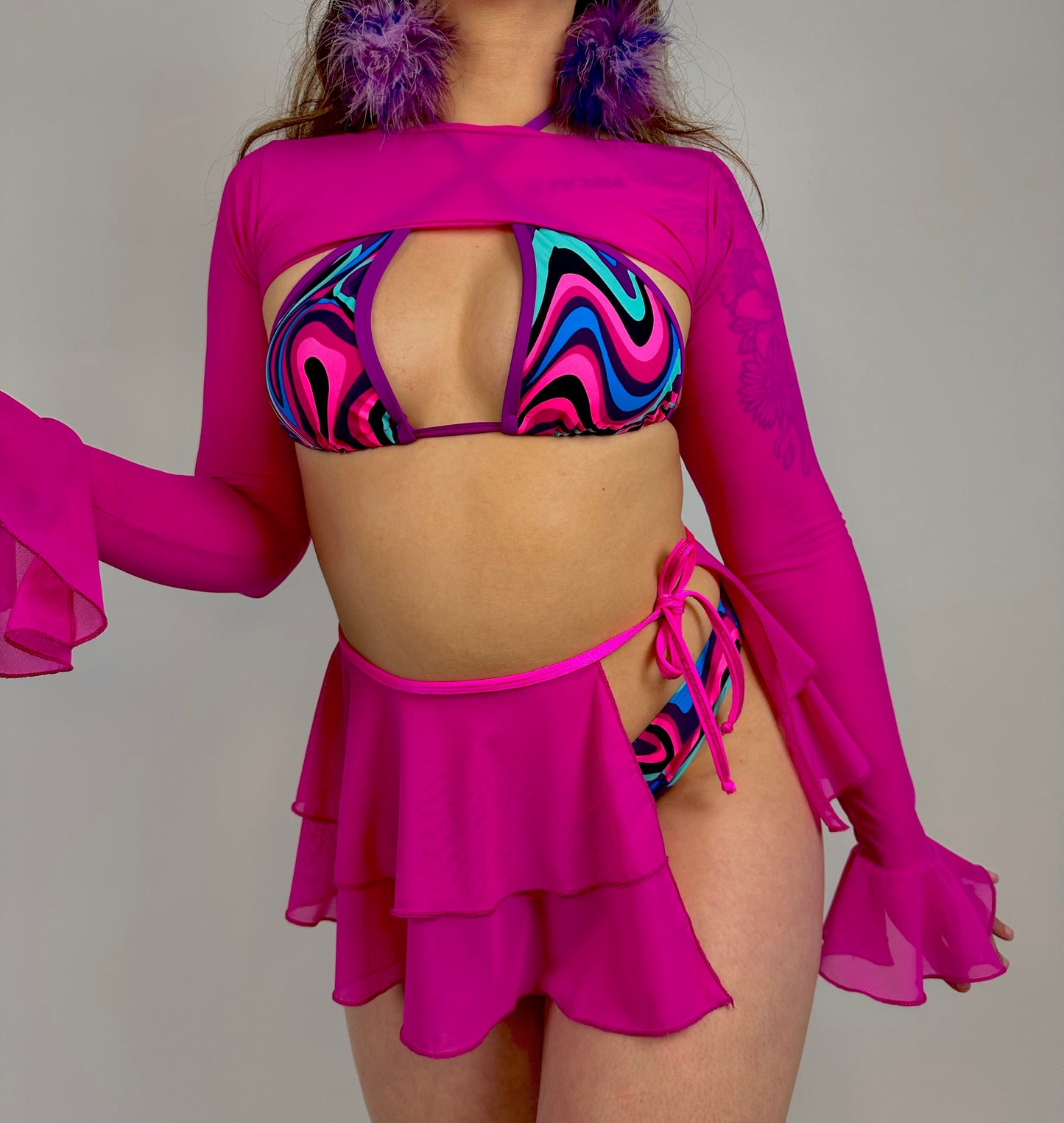 Neon Pink Mesh Set