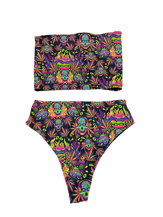 SMALL- Psychedelic Madness Tube Top & Cheeky Bottoms